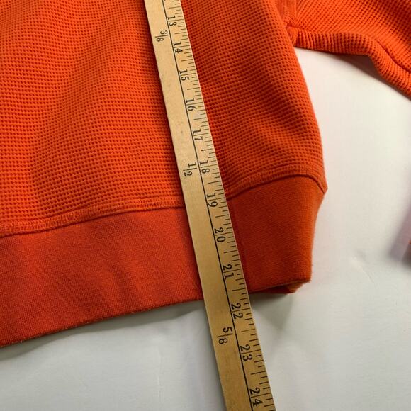 Fabletics Lizzie Half Zip Hoodie Women’s M Orange Waffle Knit Pullover - Picture 16 of 16